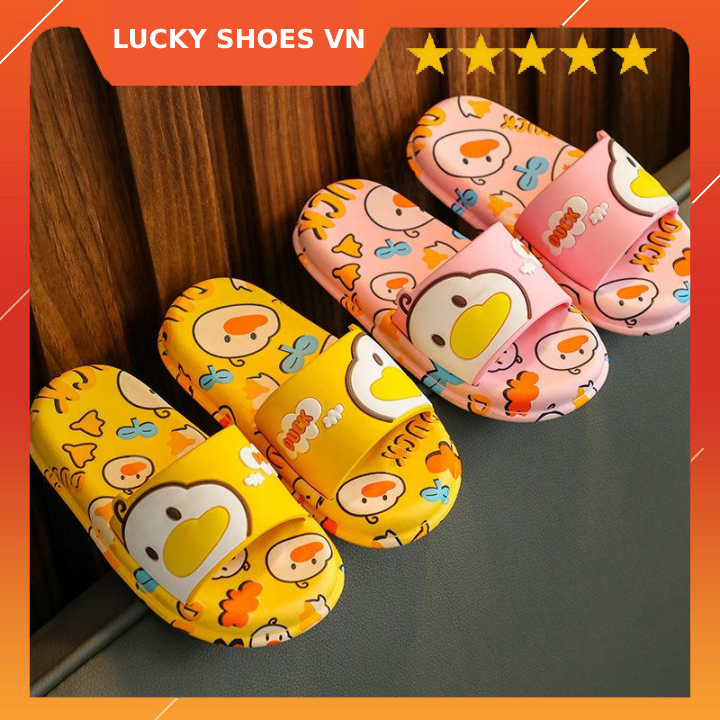 Dép trẻ em đẹp, dép cho bé gái và dép cho bé trai [H4] dép hình chú vịt ngộ nghĩnh LUCKY SHOES VN