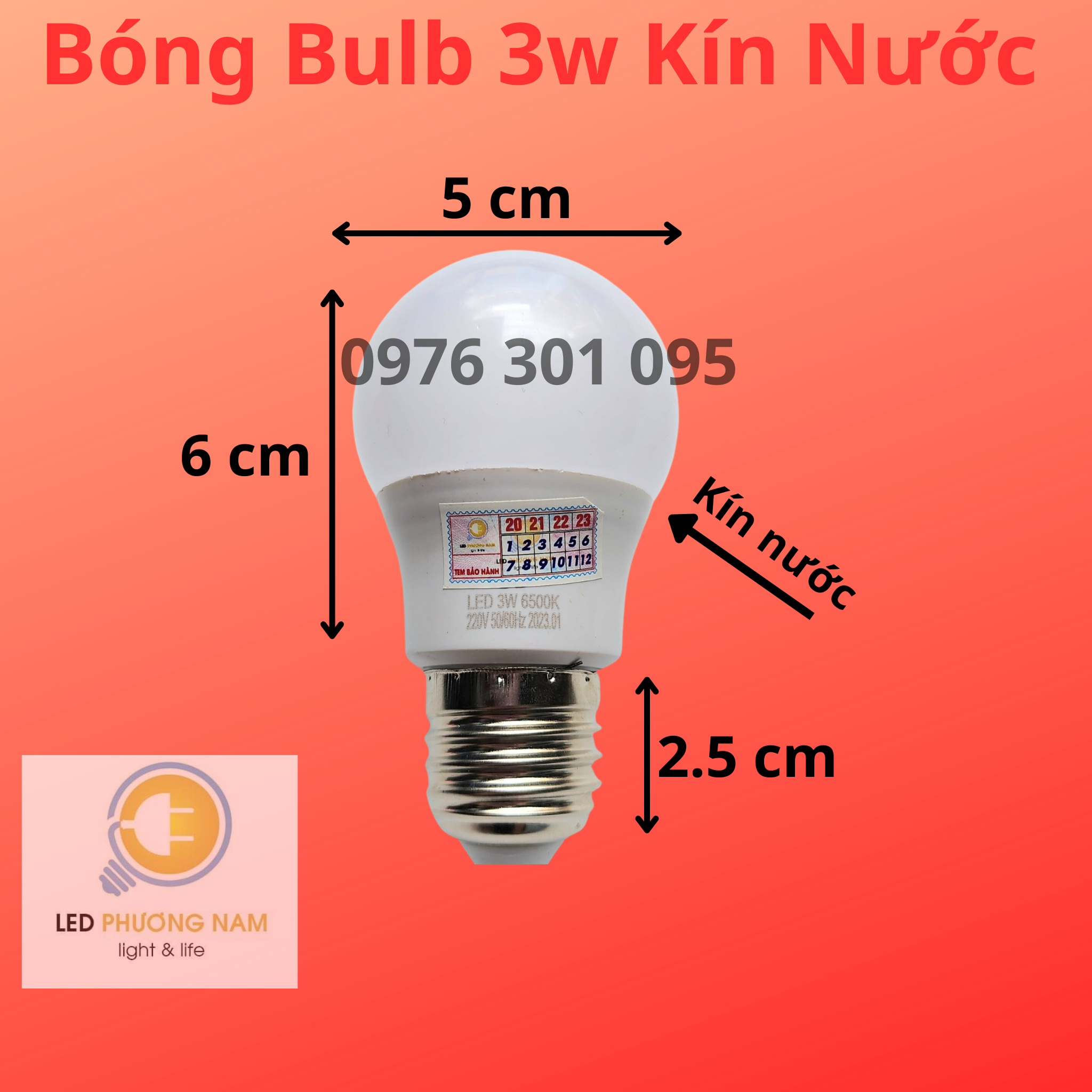 Bóng led bulb 3w