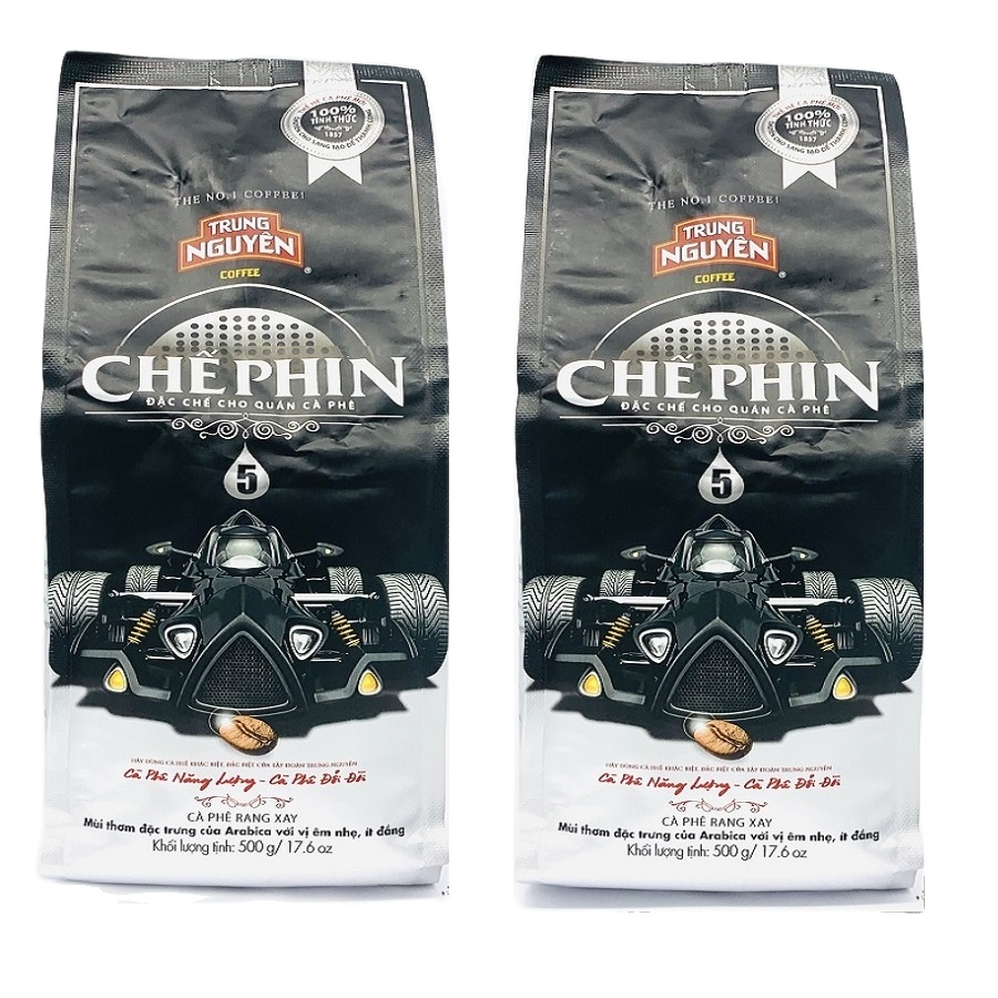 (Combo 2 Gói) Cà phê Trung Nguyên Chế Phin 5 - Bịch 500gam - Cà phê rang xay đặc chế cho Quán Cà Phê