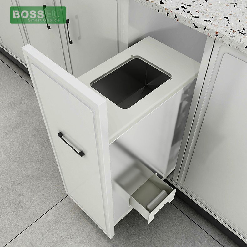 Thùng gạo gắn cánh ray âm cao cấp lắp tủ bếp