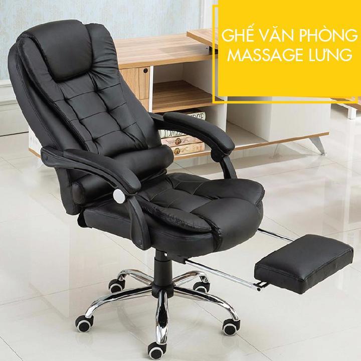  Ghế Da Có Để Chân Kèm Massage Lưng - Ghế Giám Đốc Bọc Da - Ghế Văn Phòng Kèm Để Chân Thư Giãn Mới Nhất 2025 