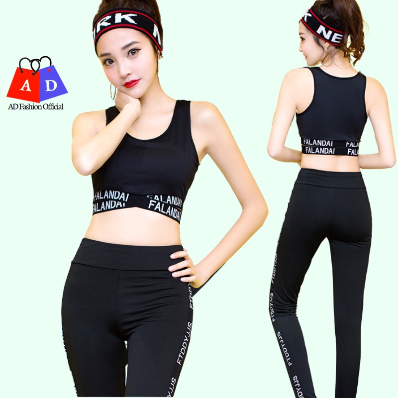 Bộ Quần Áo Tập Gym Yoga Nữ AD04, Áo Bra, Quần Siêu Nâng Mông, Co Giãn, Thoáng Mát Chất Spandex Xịn Xò