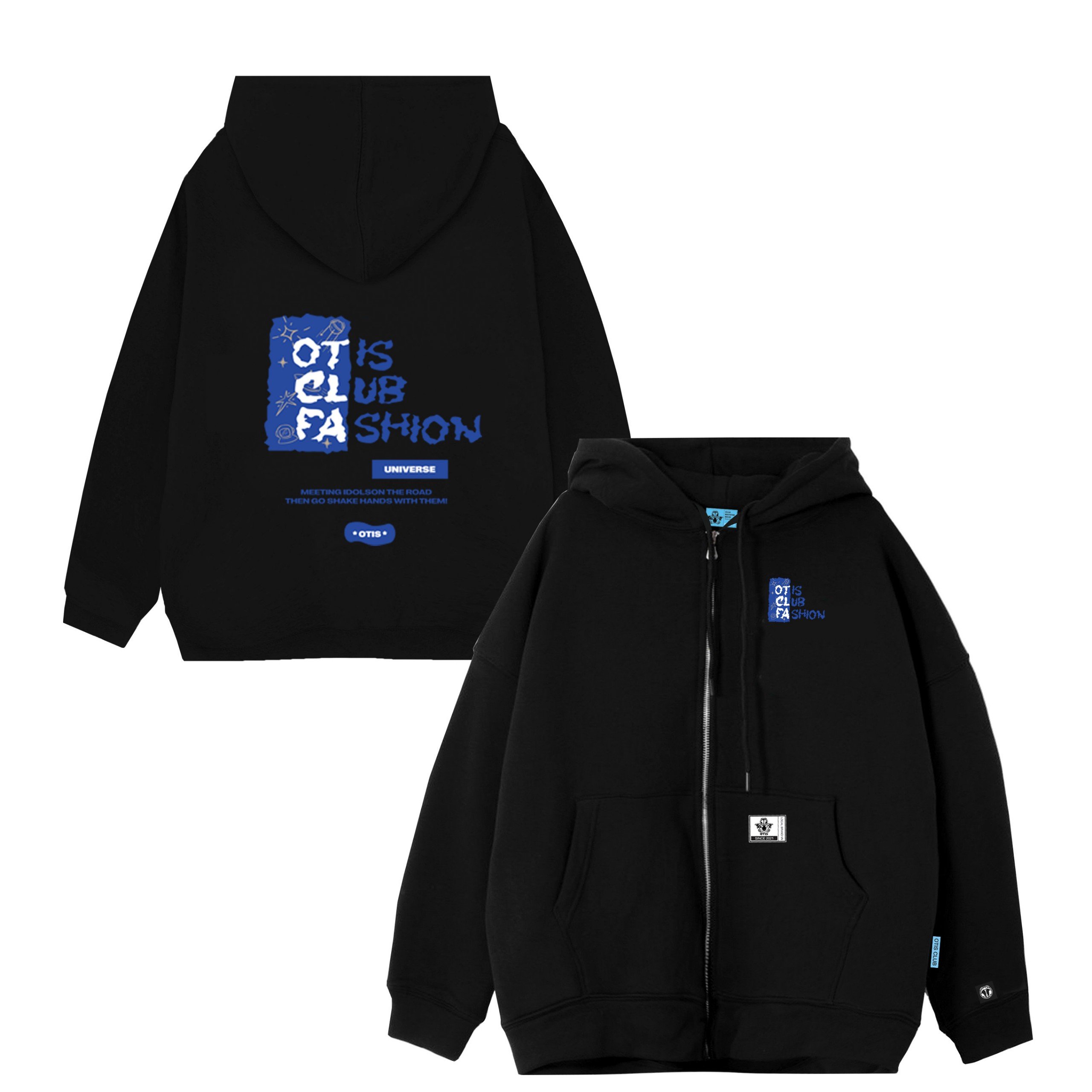 Aó khoác hoodie zip unisex local brand Otis Club - Hoodie zip Fashion