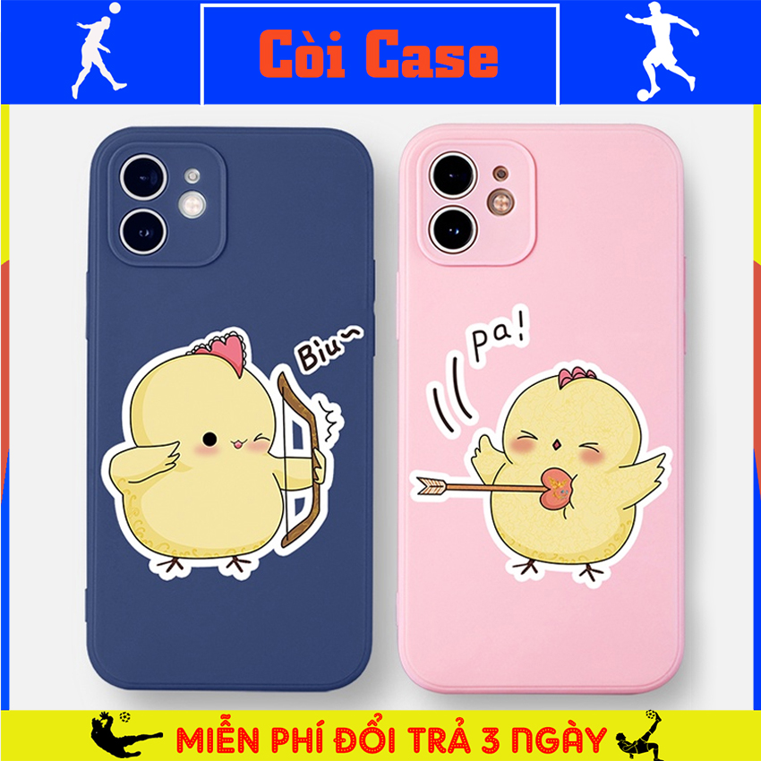 Ốp Lưng Iphone Cạnh Viền Vuôn BVC { Hình Cặp Đôi Băn Tên Cute } Cho Điện Thoại Iphone 6/6/7/8/plus/X/Xs/Xsmax/11/12/13..