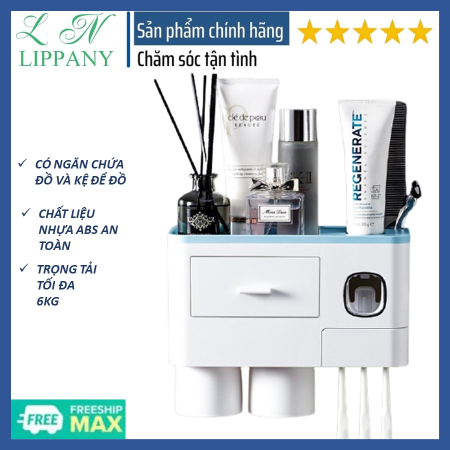 Bộ nhả kem đánh răng tự động 2 cốc mẫu mới