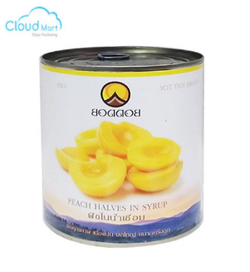 Đào ngâm thái lan boddob 825g - nguyên liệu pha chế cloud mart