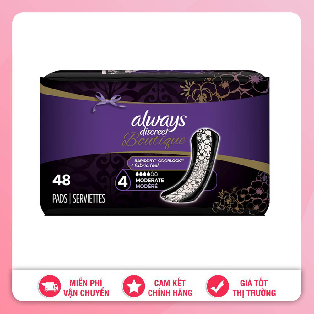 Băng vệ sinh always discreet boutique ban ngày 48 miếng mỹ