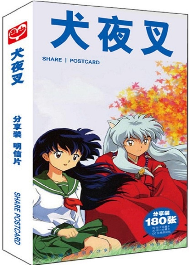 Combo bộ bài+ hộp postcard+dây trang trí+kẹp INUYASHA