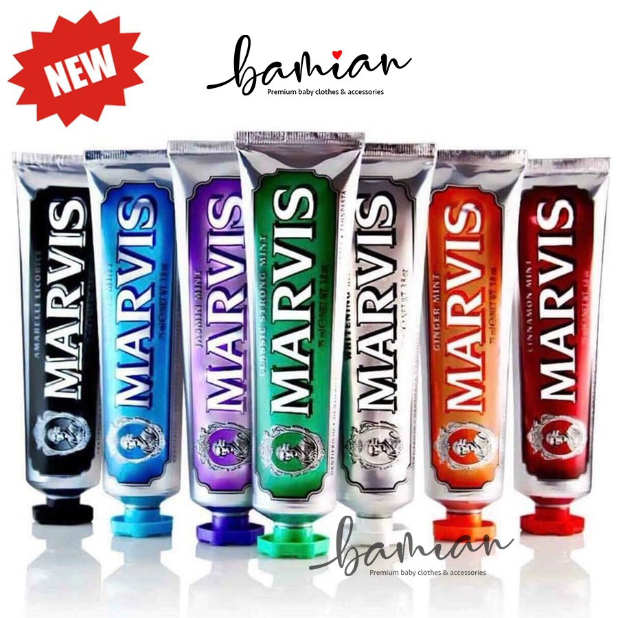 Kem đánh răng marvis 85ml làm trắng răng nhập khẩu ý đủ 13 màu vị