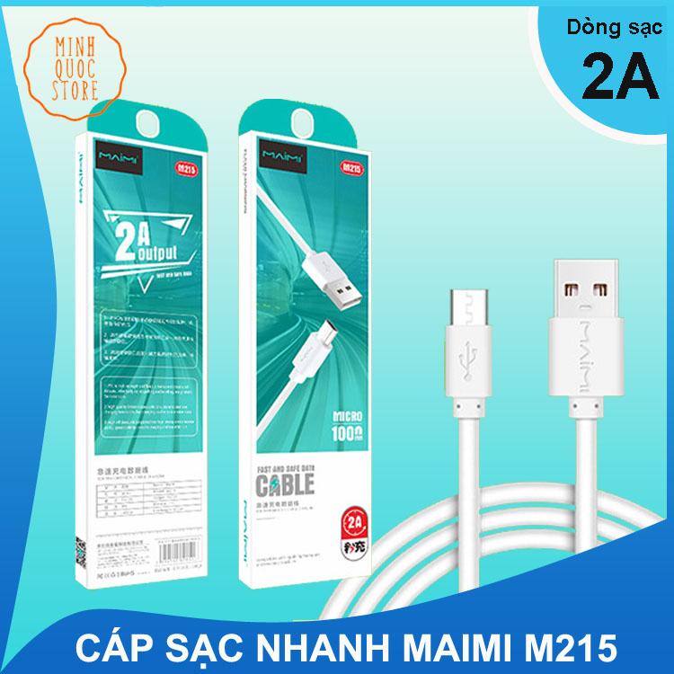 Dây cáp sạc nhanh Maimi M215 - Hỗ trợ cáp sạc Type-C và Lightning tương thích tất cả các dòng điện thoại