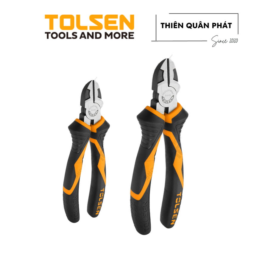 Kềm cắt công nghiệp Tolsen 10018 -10019 chất liệu thép CRV đen, độ cứng cao, vượt trội, lưỡi kềm sắc bén bền bỉ, đa chức năng