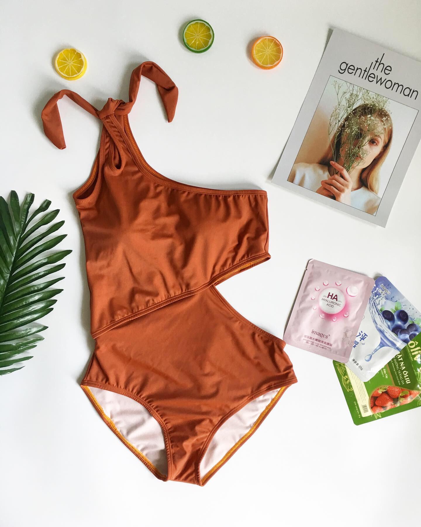 Bikini lệch vai cam đất