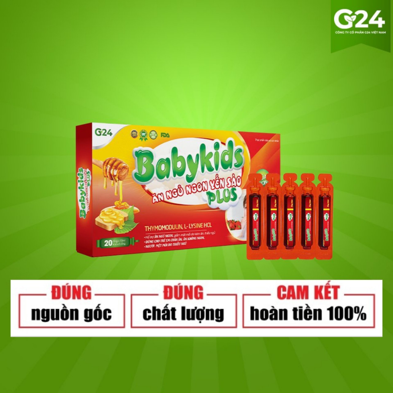 BabyKid PLUS ăn ngủ ngon yến sào giúp bé ăn ngon ngủ ngon (BABYKID PLUS  ĂN NGỦ NGON YẾN SÀO )