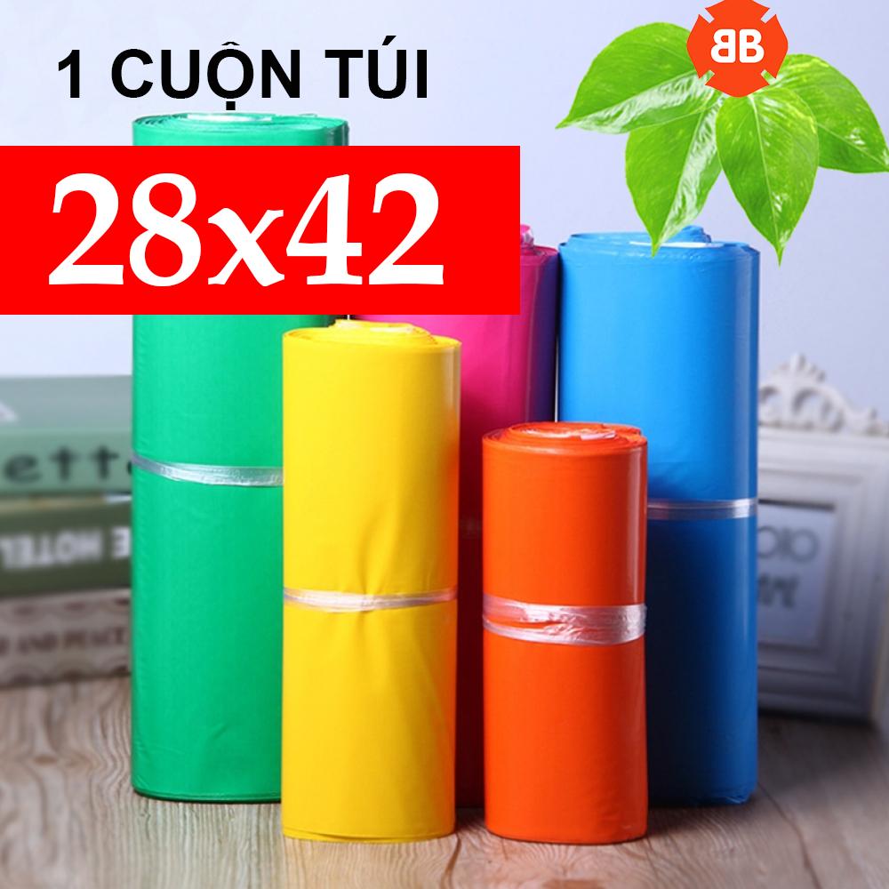 [1 cuộn 28*42] Túi Đóng Hàng Niêm Phong, Túi Đóng Gói Hàng Hóa Chỉ Mất 10s Cho 1 Đơn Hàng