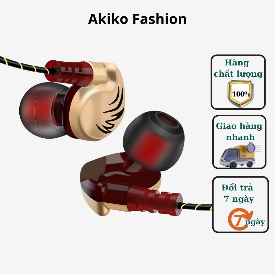 Tai Nghe nhét tai V11 ,Bass cực hay-Dáng độc lạ-Dây chống đứt dài 1.2m, chân cám 3.5-Có quà Tặng