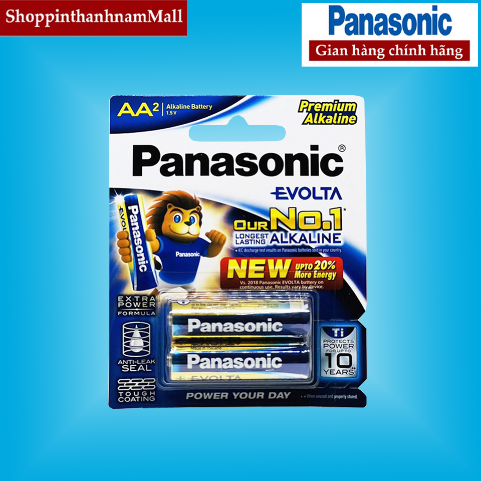 Pin aa panasonic evolta cao cấp lr6eg-2b vỉ 2 viên chính hãng