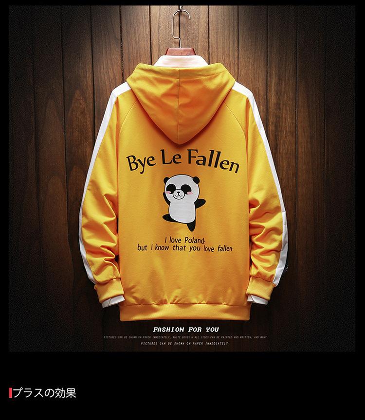 Áo hoodie sọc tay Bye Le Fallen thời trang thu đông 2019