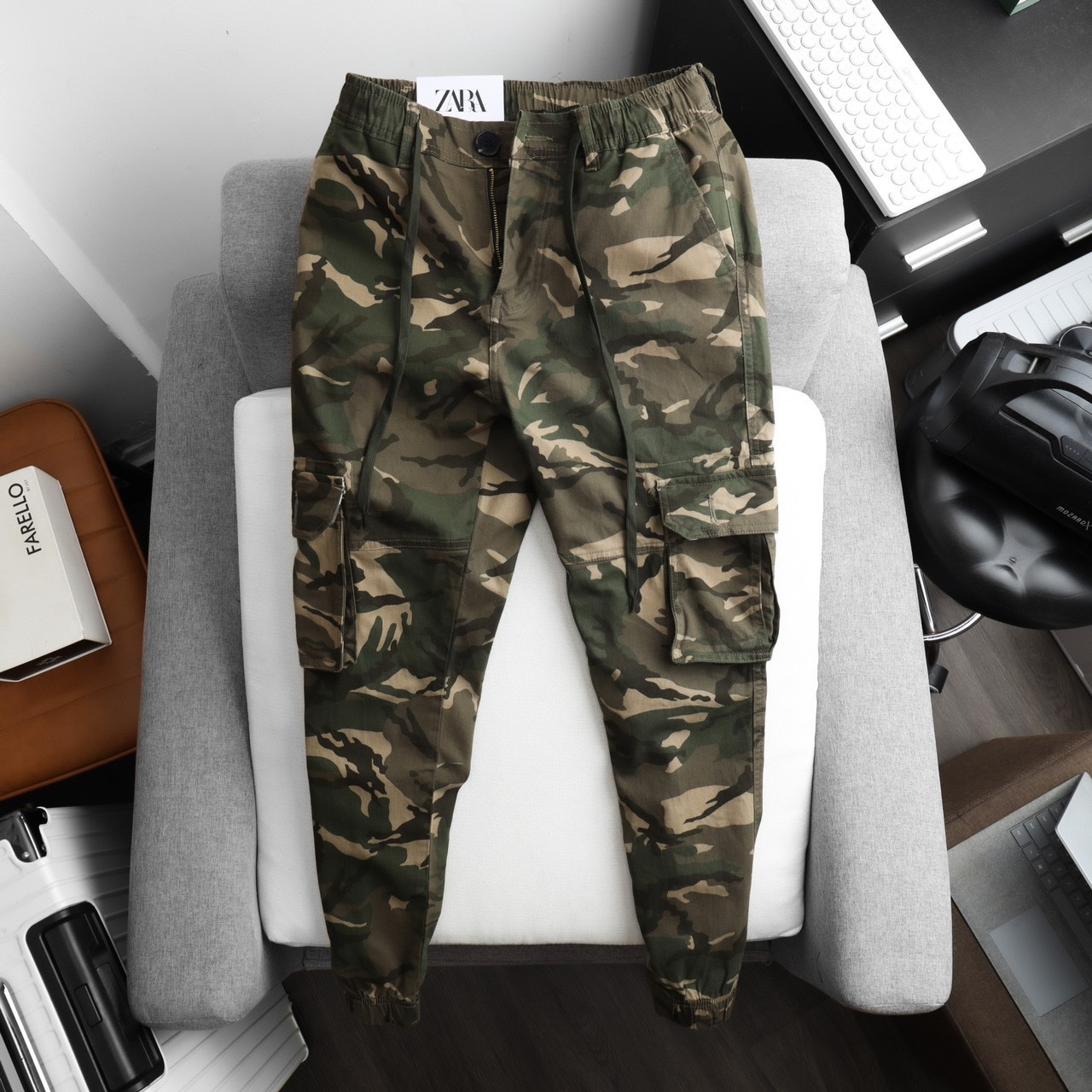 Quần Kaki túi hộp nam, quần Jogger túi hộp cotton cao cấp MÀU CAMO