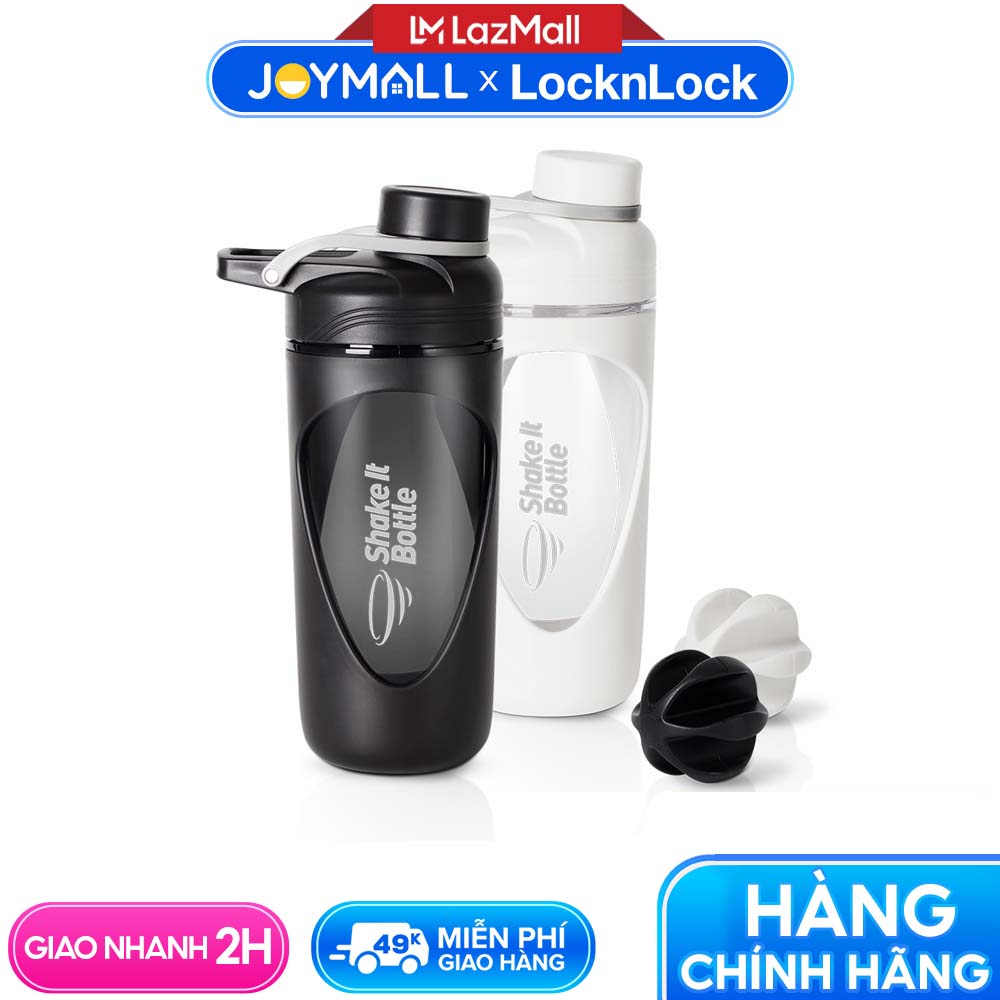 Bình lắc Lock&Lock 800ml Balance Shake It Bottle HAP949 - Hàng chính hãng có quai xách và thanh đo dung tích - JoyMall