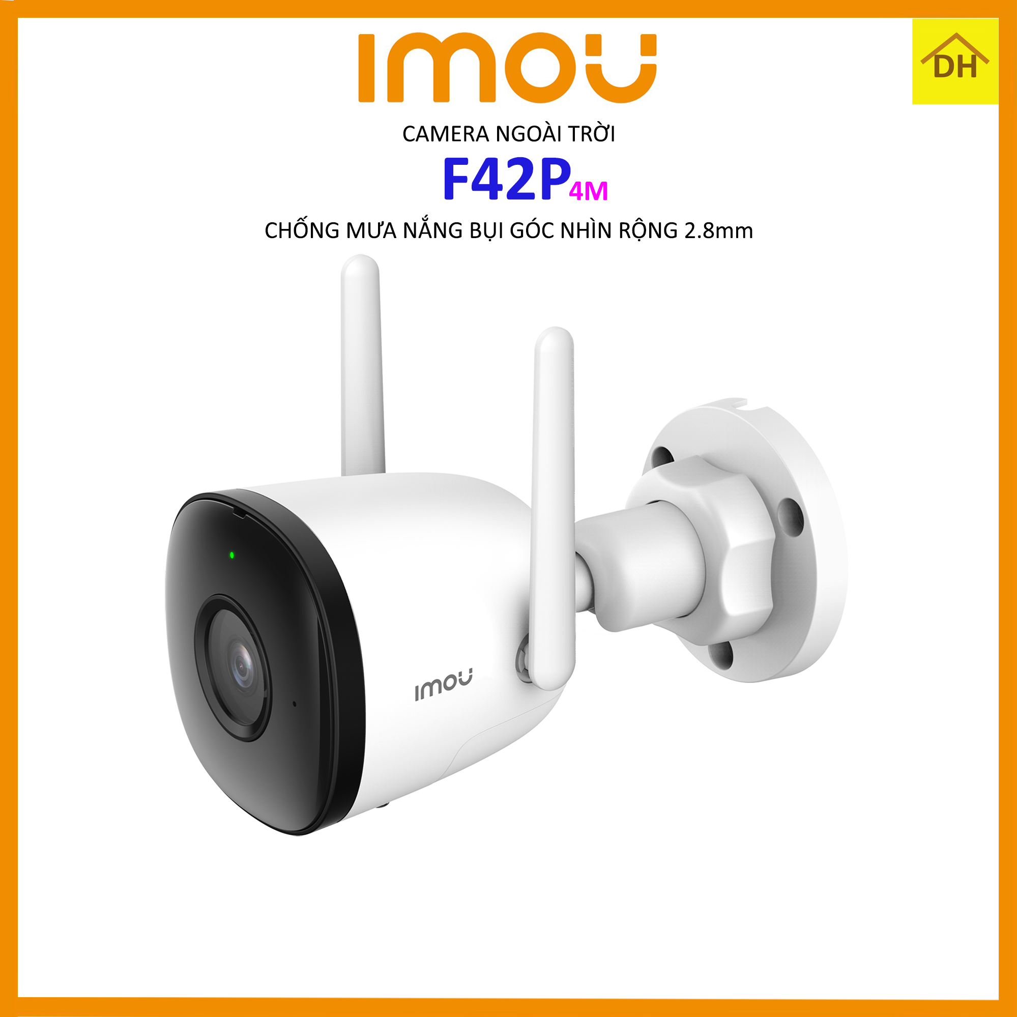 Camera IMOU F42P 4M 2K - Thu Âm- Góc Nhìn Siêu Rộng - Wifi Ngoài Trời Chính Hãng IMOU