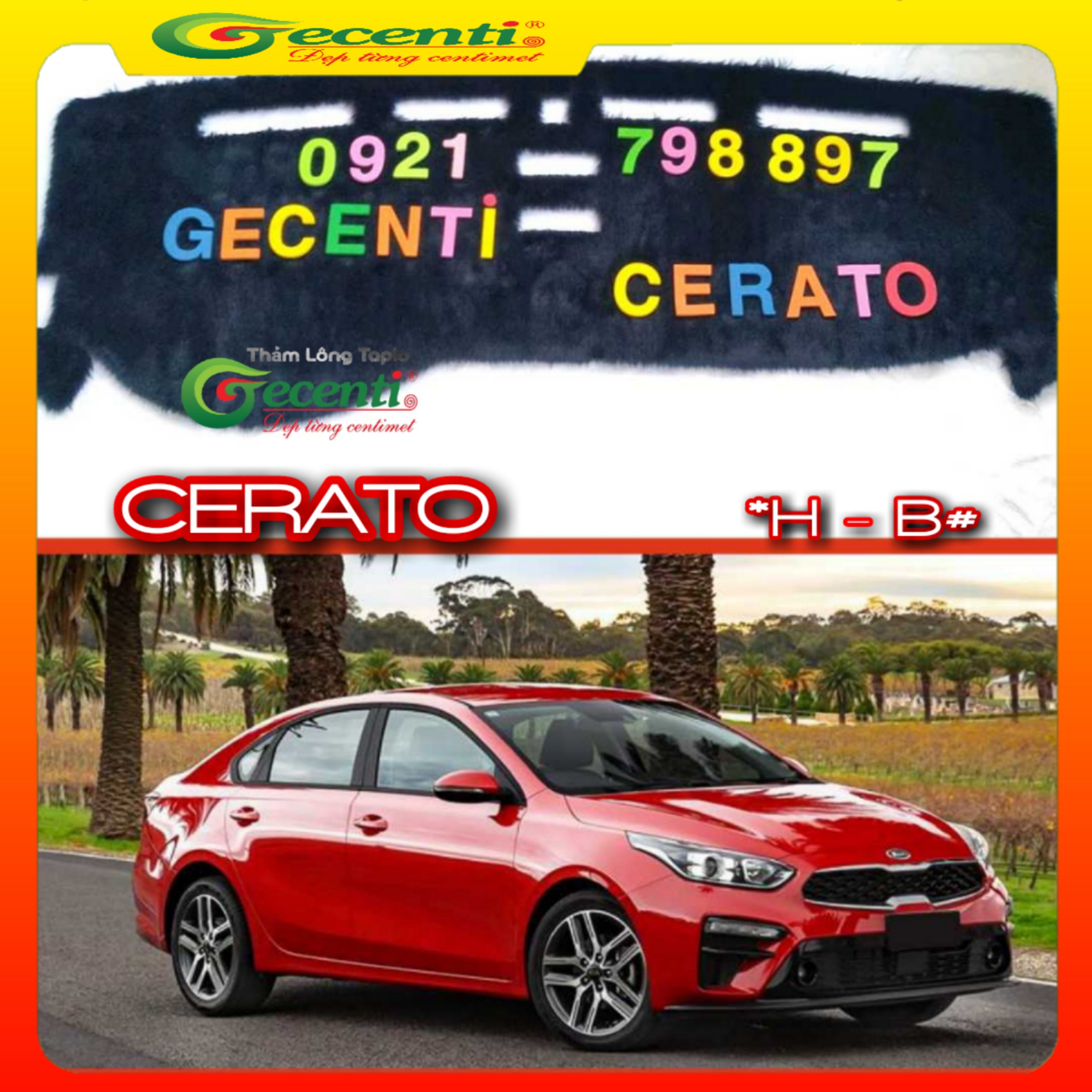 [HCM]Thảm taplo lông thú cao cấp CERATO-Thương hiệu GECENTI-