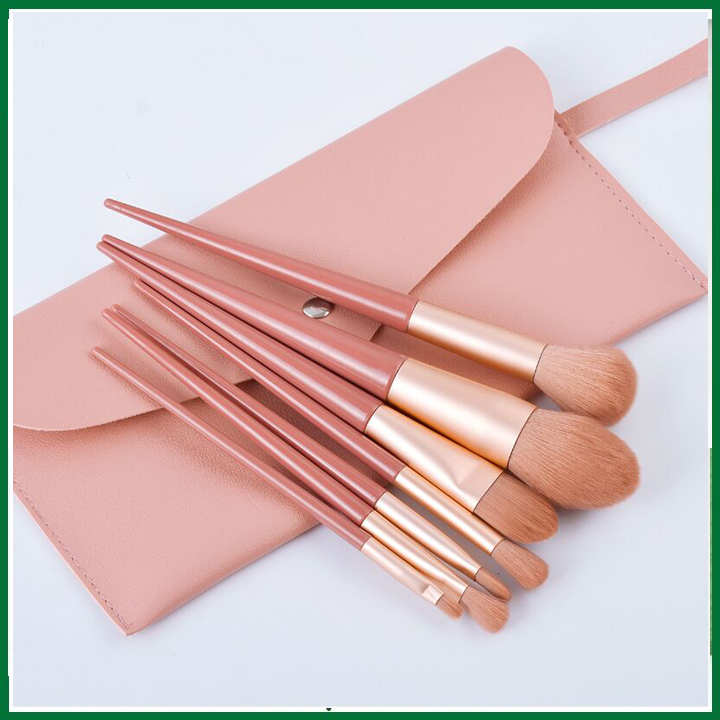 Bộ 7 Cọ Trang Điểm kèm túi Pu , cọ trang điểm chuyên nghiệp bằng nhựa và len nylon, đầu cọ mềm mại chất lượng cao [ BODY CARE SHOP ] A30