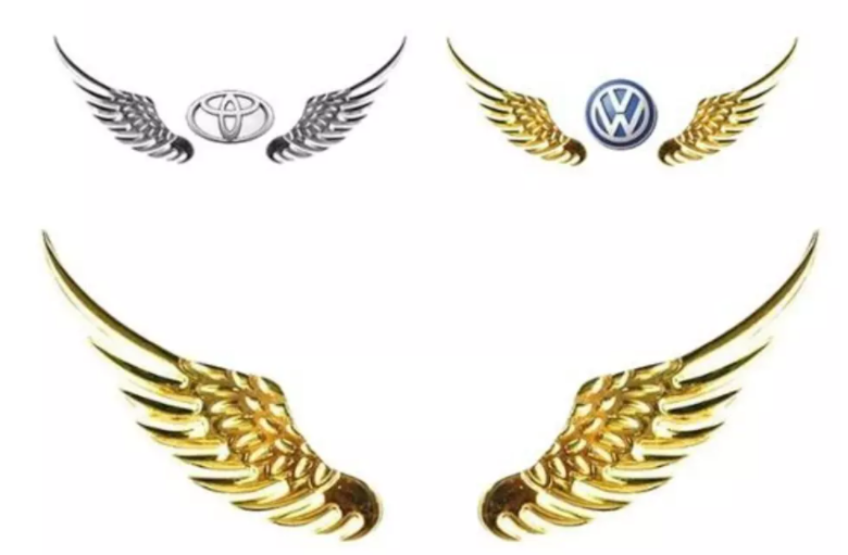 Đôi cánh thiên thần 3D dán trang trí logo hãng ô tô hàng loại 1