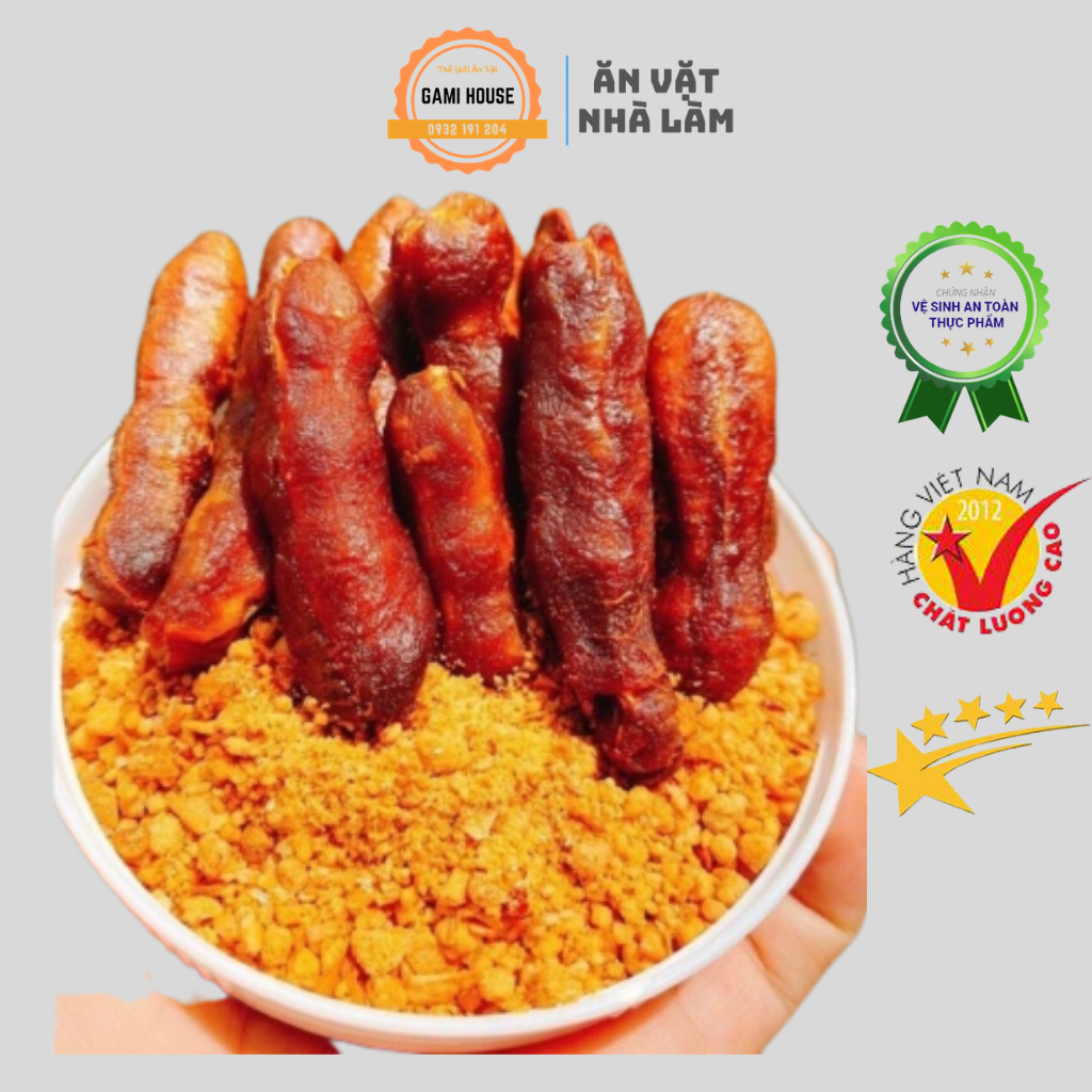 Me lào muối tôm chua chua ngọt ngọt hàng loại 1 hũ 500g - đồ ăn vặt nhà làm