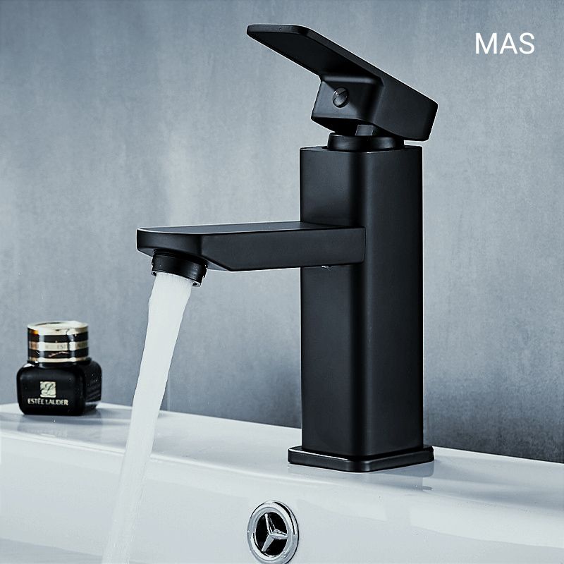 [Nhập RS0822 giảm 30k cho đơn 99k]Vòi chậu rửa mặt vòi lavobo nóng lạnh MAS một chân màu đen vuông