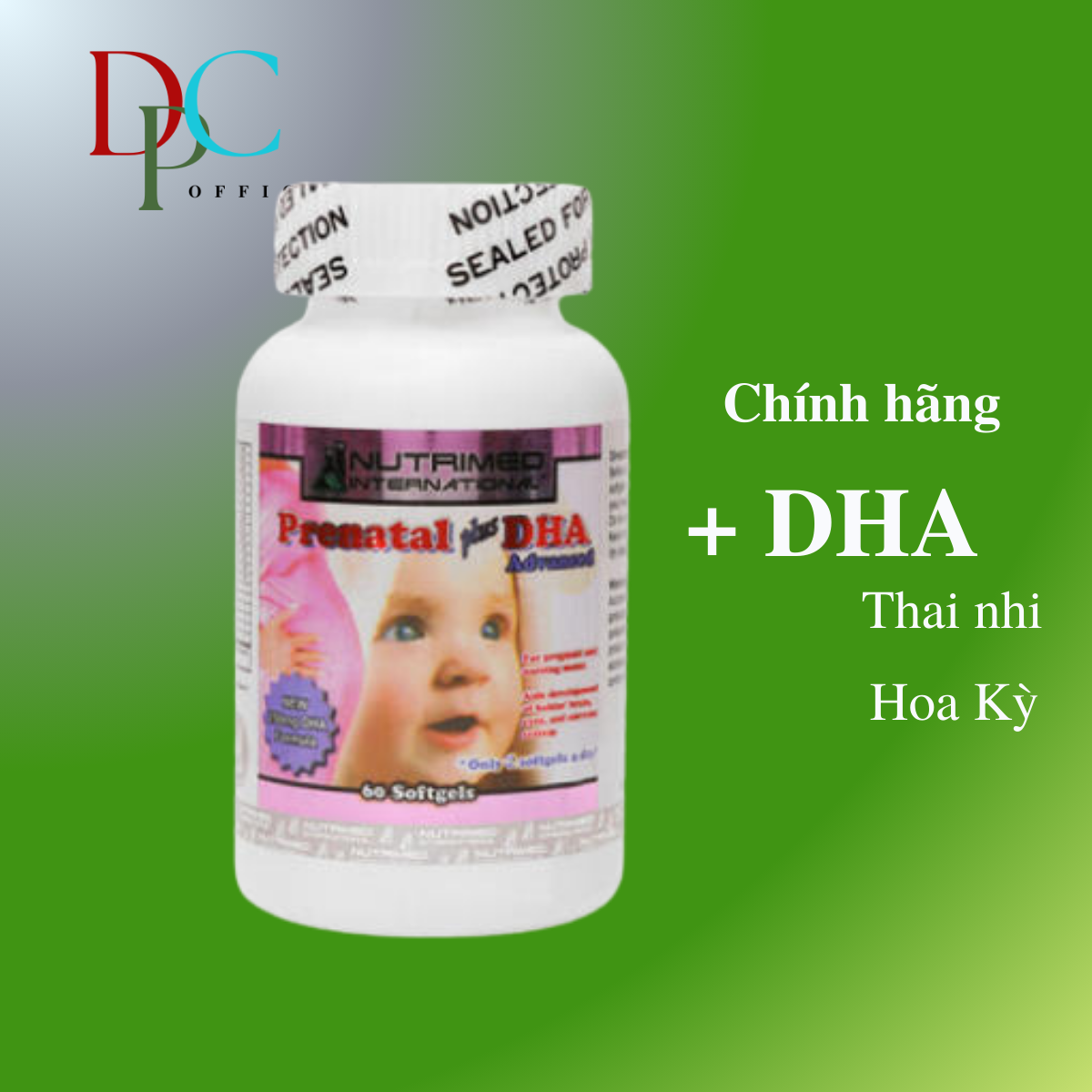 NMI PRENATAL PLUS DHA hỗ trợ Bổ sung Omega 3 (DHA , EPA), cùng một số Vitamin &amp; chất khoáng cho bà bầu