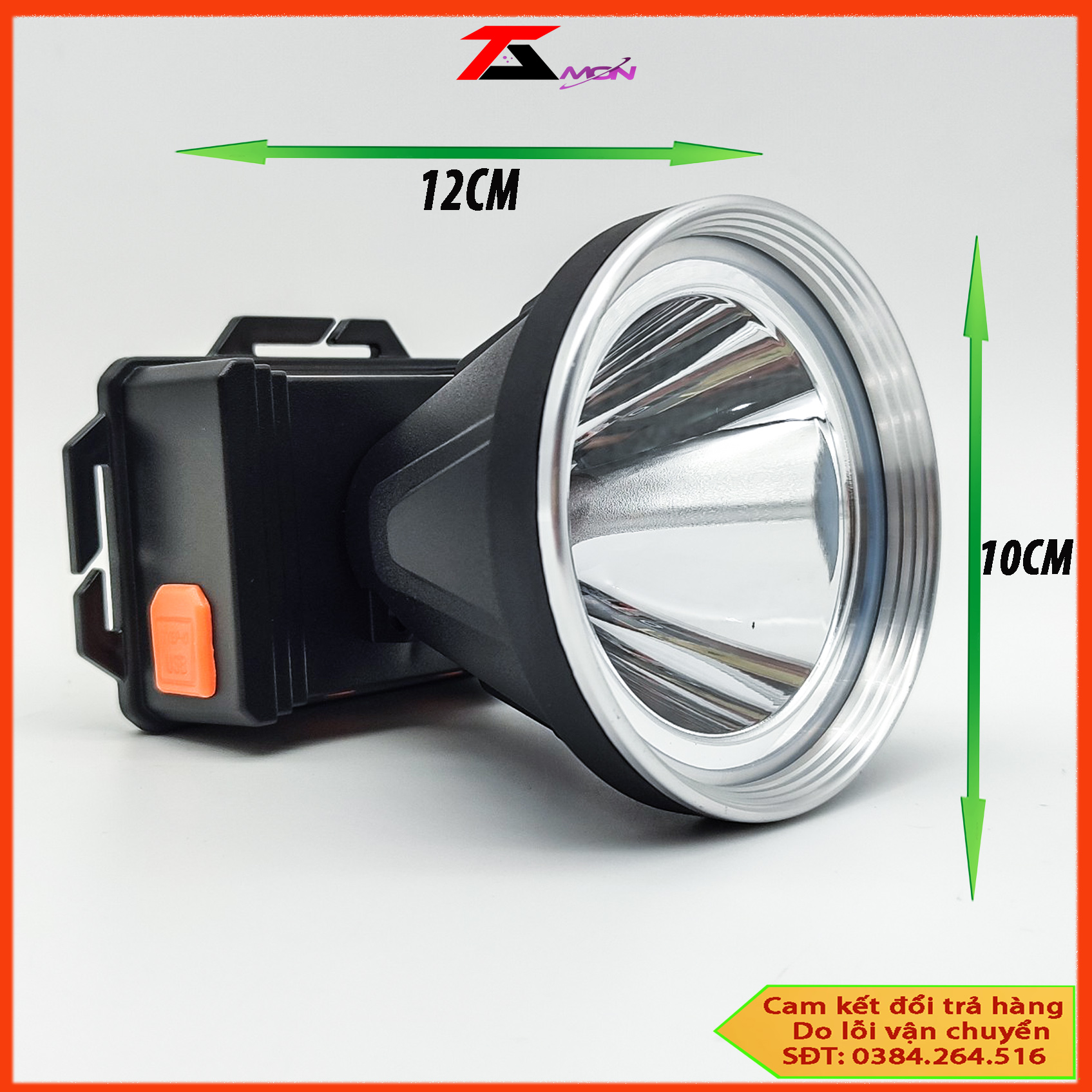Đèn pin siêu sáng tích hợp làm sạc dự phòng, Đèn pin leo núi, dã ngoại, đèn đi rừng, đèn cắm trại {NĐ-1006}