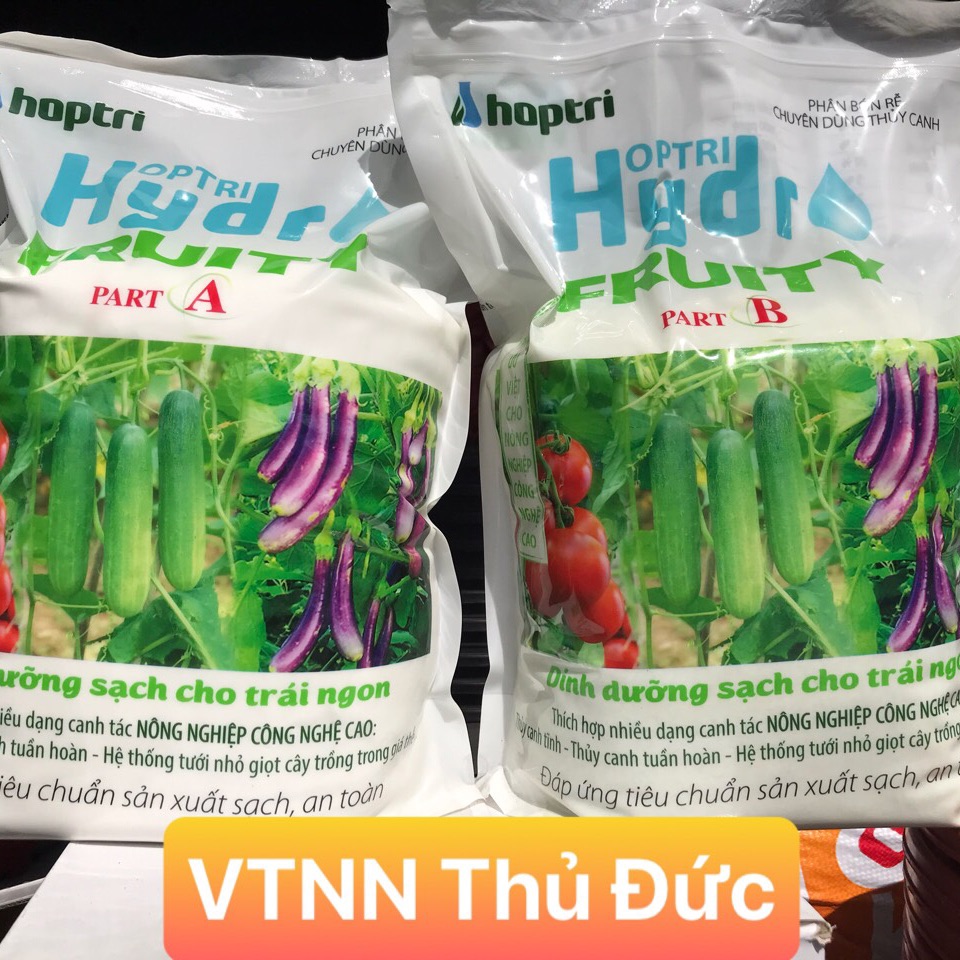 Dinh dưỡng thuỷ canh trồng dưa leo cà chua dưa lưới Hợp Trí Fruity 10kg (5kg A, 5kg B)