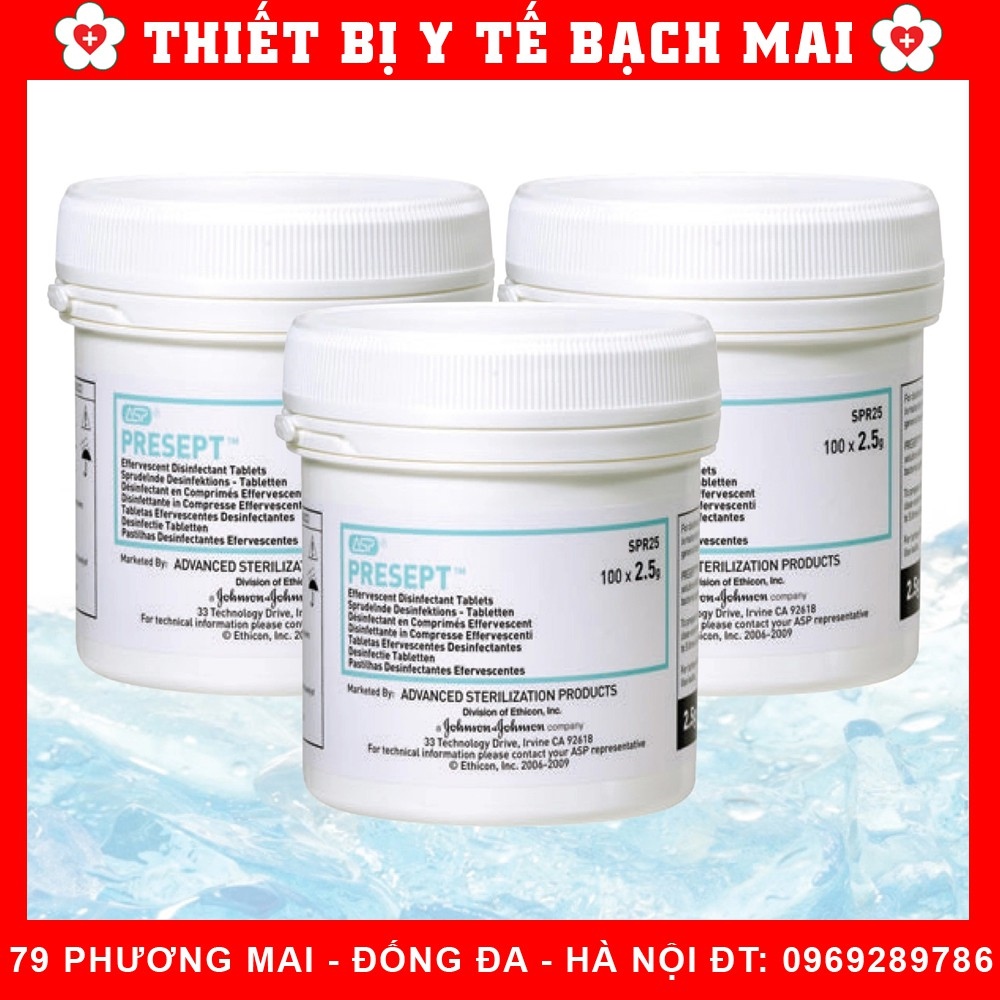 ﹊ Hóa Chất Sát Khuẩn Presept Khử Trùng [Hộp 100 Viên]