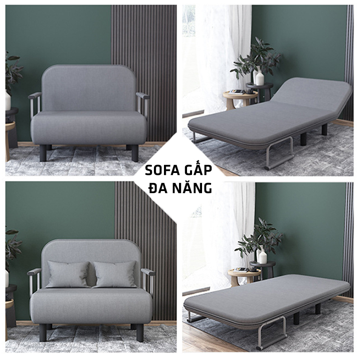 Sofa giường đơn thông minh gấp gọn dễ dàng, Giường gấp gọn thành ghế 2 trong 1, Sofa lười phong cách Hàn Quốc