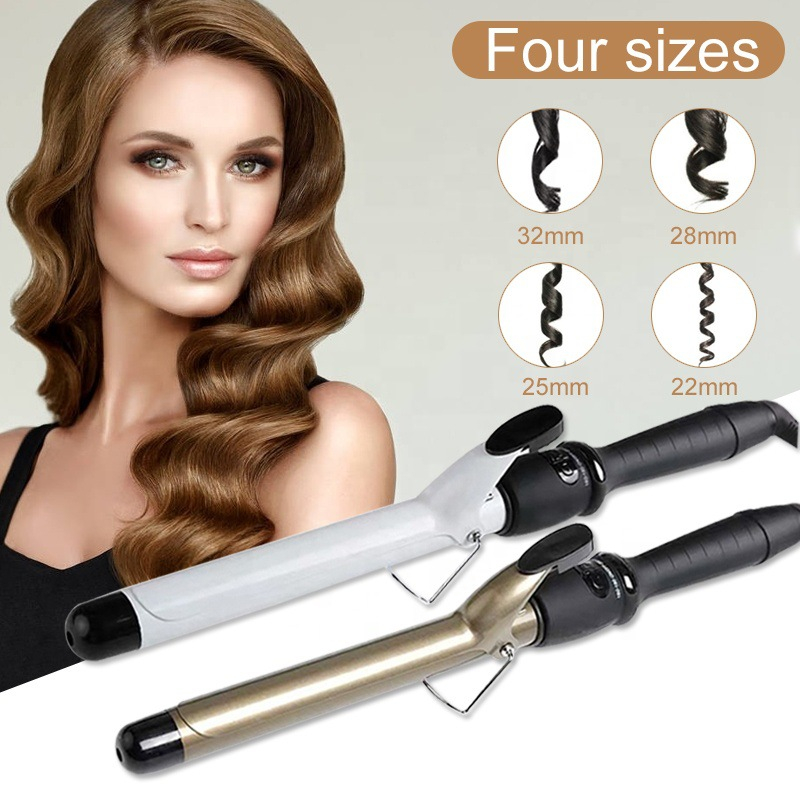 Máy Uốn Tóc Lược Điện Ceramic Magic Kích Thước 25 28 32mm Tạo Nhiều Kiểu Tóc, Nấc Điều chỉnh nhiệt độ Chuyên nghiệp cho Salon