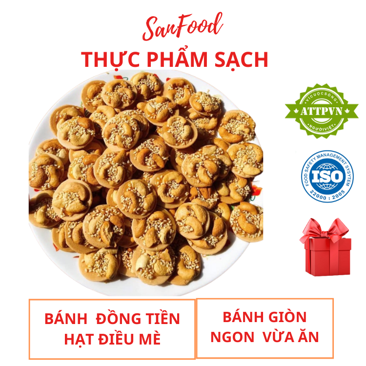 Bánh đồng tiền hạt điều đặc sản bình phước - giòn thơm ngon đầy đủ dinh dưỡng
