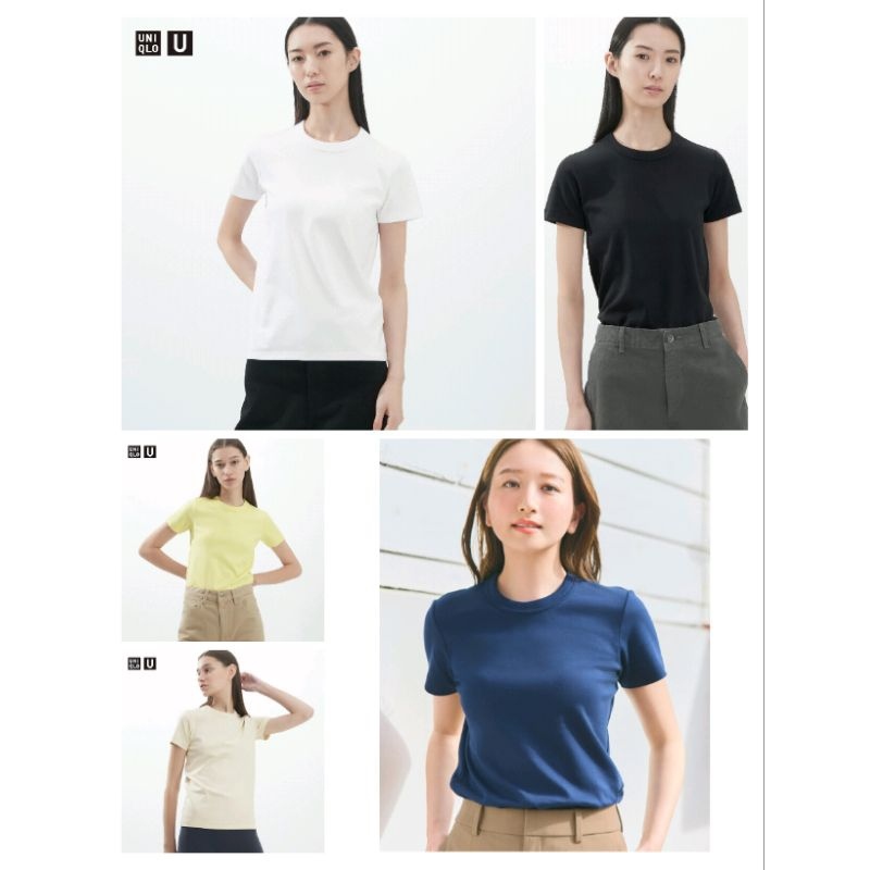 ◄◐✷  - Áo phông nữ cổ tròn ngắn tay dòng U - Crew neck T Shirt