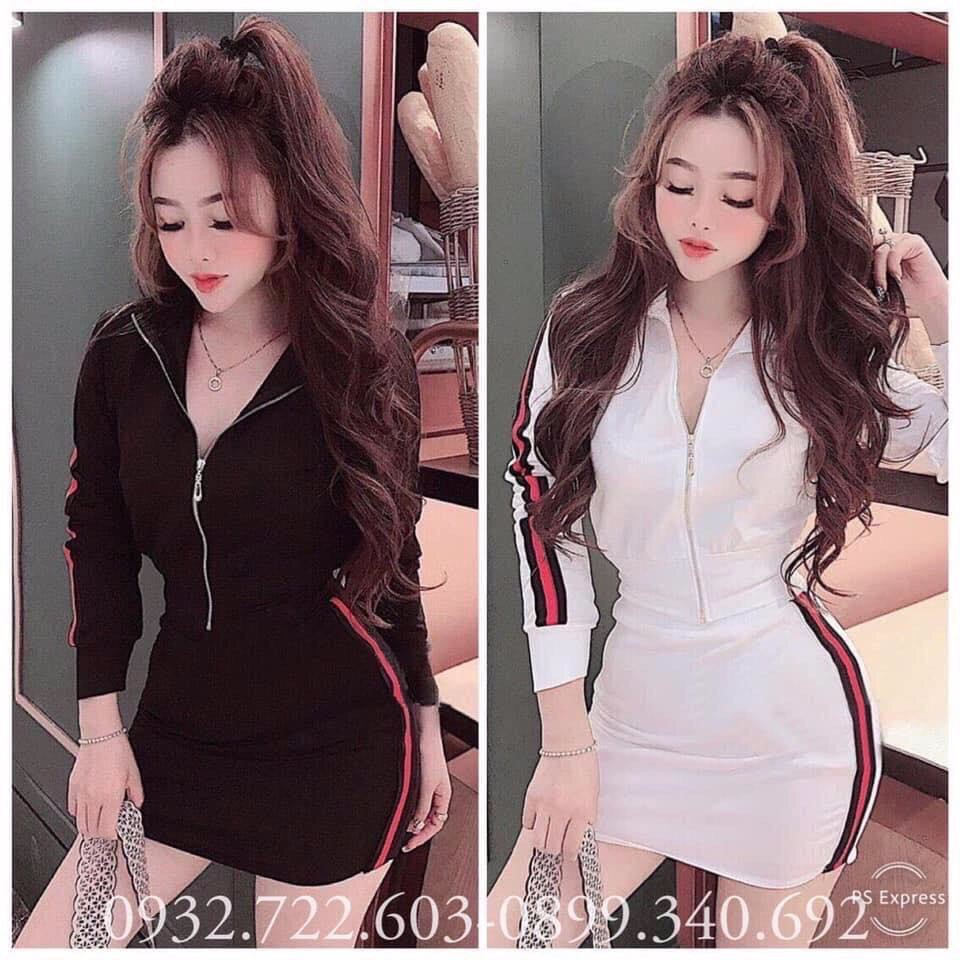 Set váy ôm body dáng body chuẩn form tôn dáng