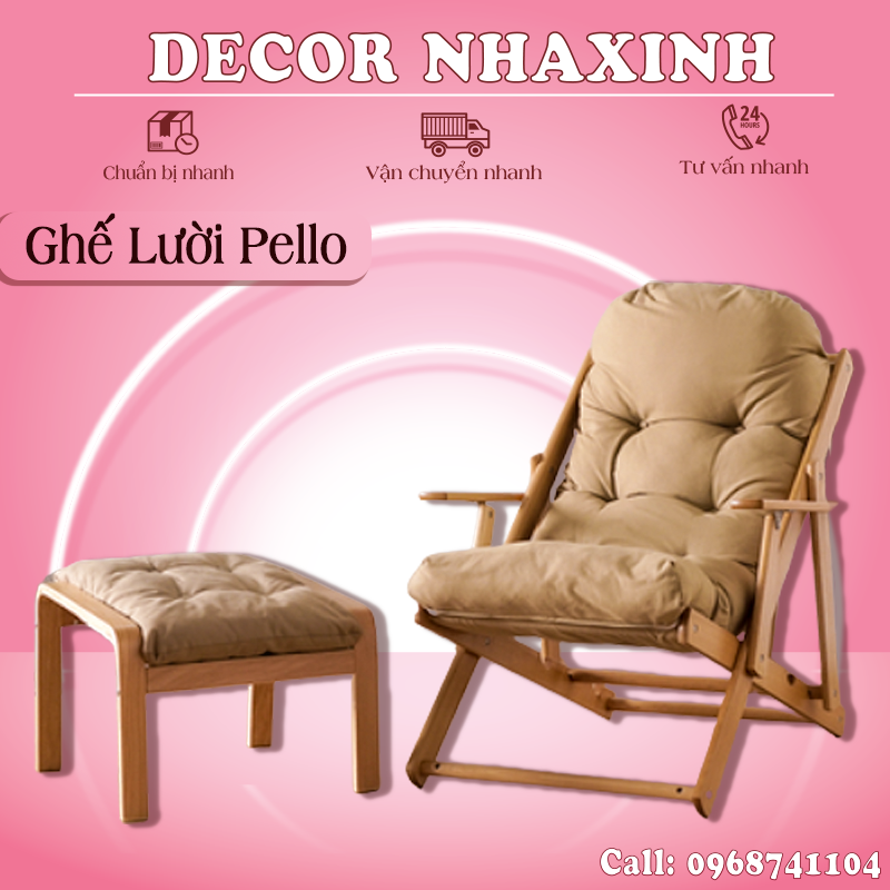 Ghế Lười Tatami Ghế Phòng Khách Ghế Lười Thư Giãn Pello Khung Gỗ Bông Chắc Chắn Ghế Lười Đọc Sách Decor Phòng Tặng Kèm Đôn Nhiều Màu