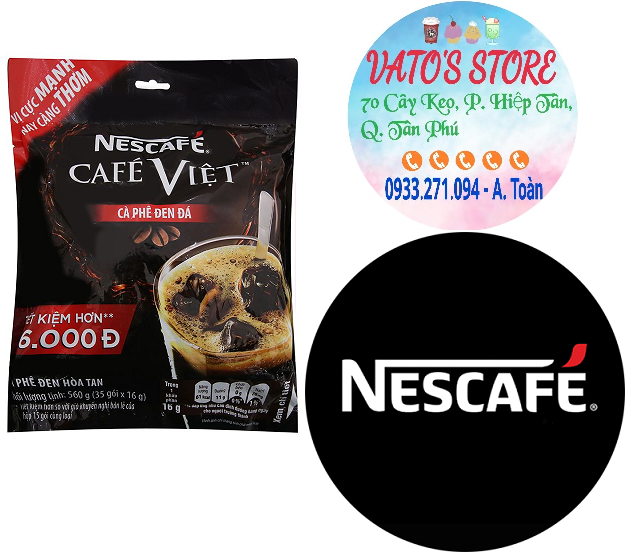 Combo 5 bịch cà phê hòa tan NESCAFÉ café Việt cà phê đen đá Bịch 35 gói x