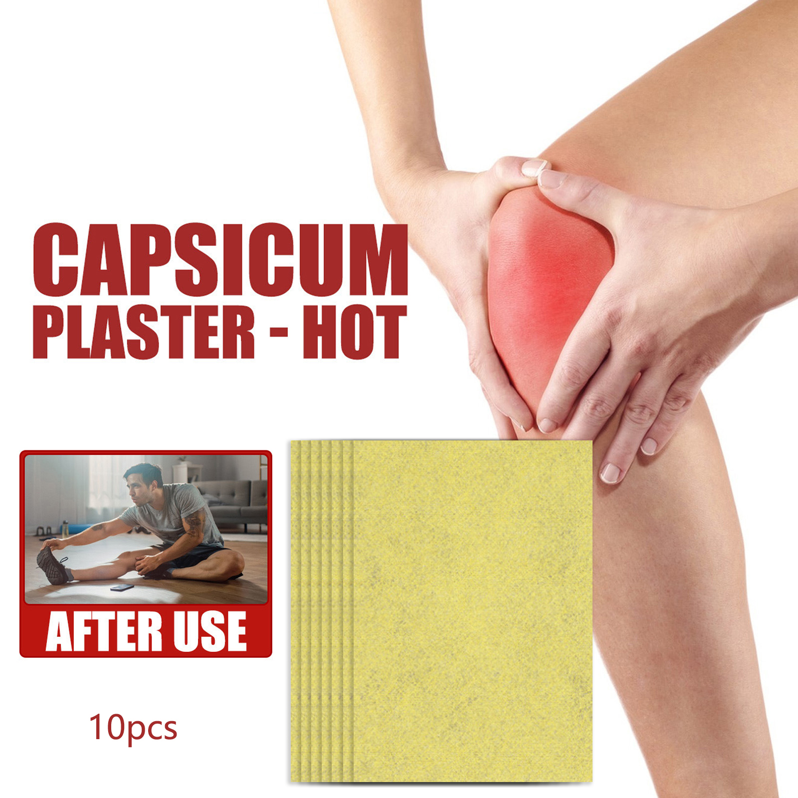 10pcs Pepper plaster for relieving pain of lumbar and cervical joints and activating bones and joints nursing paste