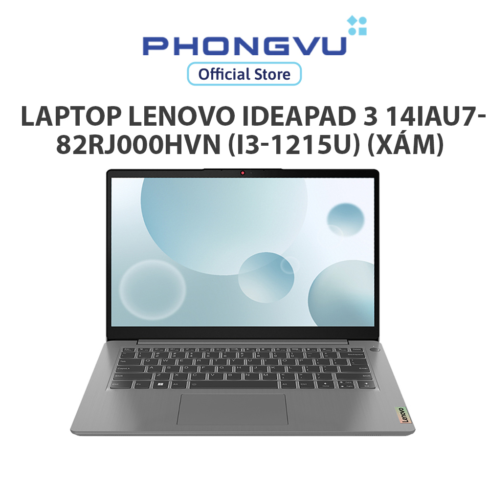 [Nhập ITL3M0 giảm 12% tối đa 3TR] Laptop Lenovo IdeaPad 3 14IAU7-82RJ000HVN (i3-1215U) (Xám) - Bảo hành 24 tháng