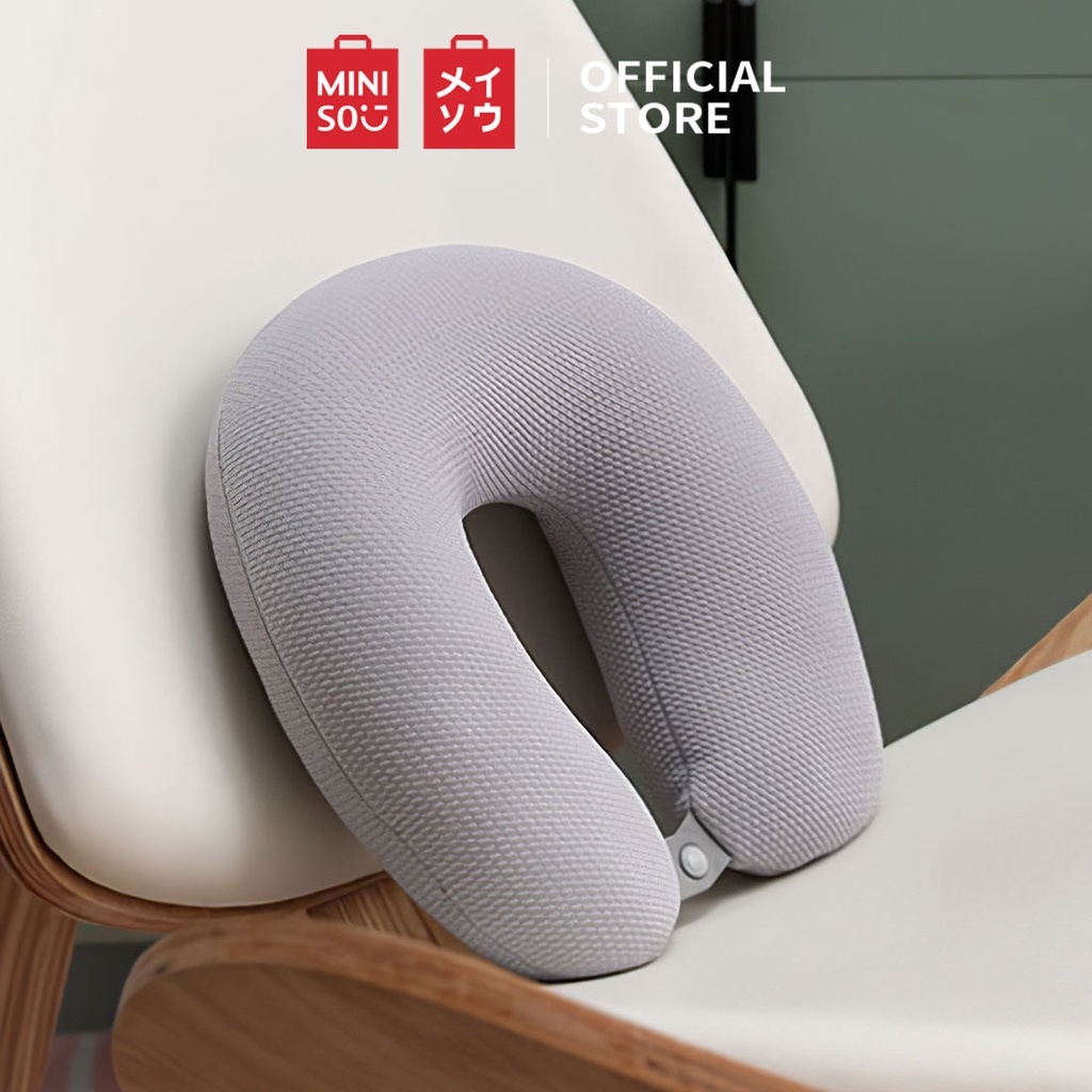 Gối U❧◑ Miniso Gối chữ U hạt nhỏ tươi mát