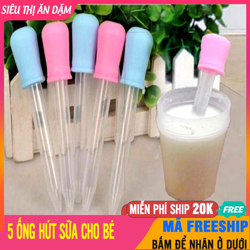 [Combo 5] Ống Hút Sữa Cho Bé Dạng Silicon Đầu Mềm, Vệ Sinh Dễ Dàng, An Toàn, Sạch Sẽ - Ống Bón Sữa Cho Bé, Ống Bơm Sữa Cho Bé, Ống Bón Sữa 5ml, Ống Bơm Cho Bé, Ống Bón Sữa Tiệt Trùng, Ống Bón Sửa - 5 Ống Bón Sữa - SP000760x5