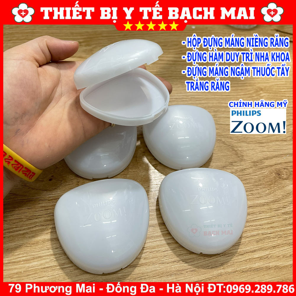 Hộp đựng máng khay niềng răng, hàm duy trì, máng tẩy trắng răng philips zoom mỹ