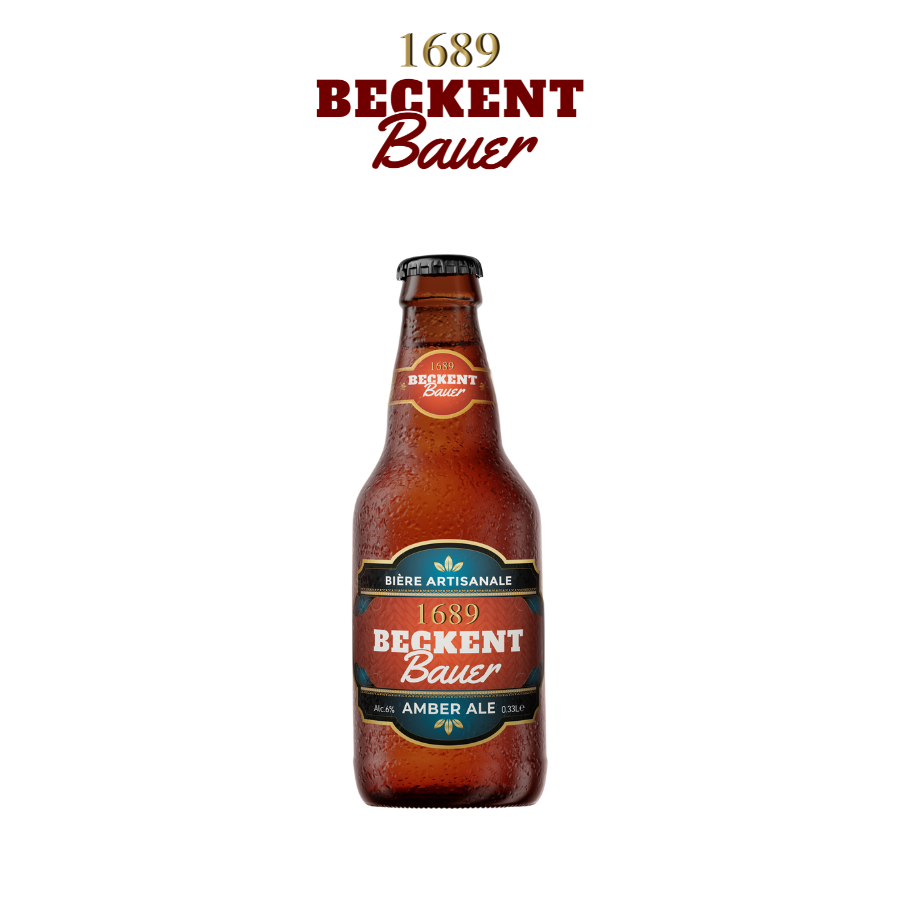 1 Chai Bia Thủ Công Beckent Bauer Amber Ale 6% Chai 330ml