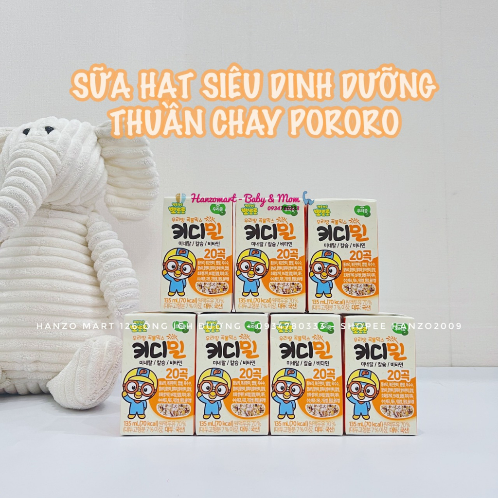 Sữa hạt ngũ cốc Pororo Kidimeal Hàn Quốc, 135ml (hộp) - 1 hộp