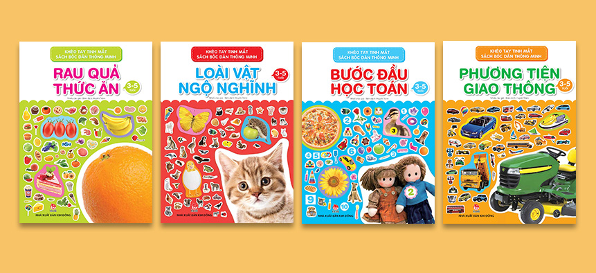 Kim Đồng - Combo Khéo tay tinh mắt - Sách bóc dán thông minh