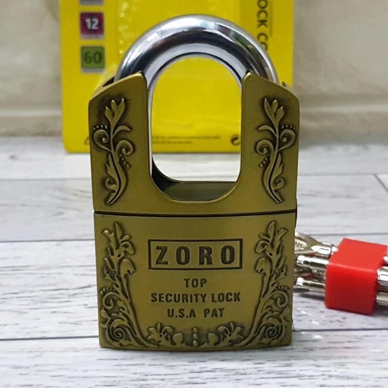 Ổ khóa bấm chống cắt zoro 6cm hoa văn