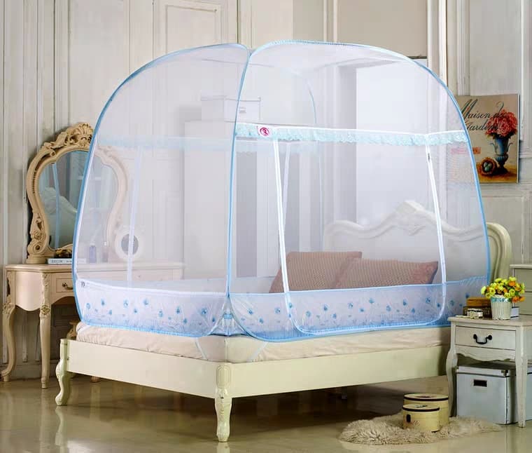 Mùng chụp tự bung đỉnh rộng cao cấp Ánh Sao 1m8x2m - mùng chống muỗi hiệu quả - màn tuyn tự bung đỉnh rộng